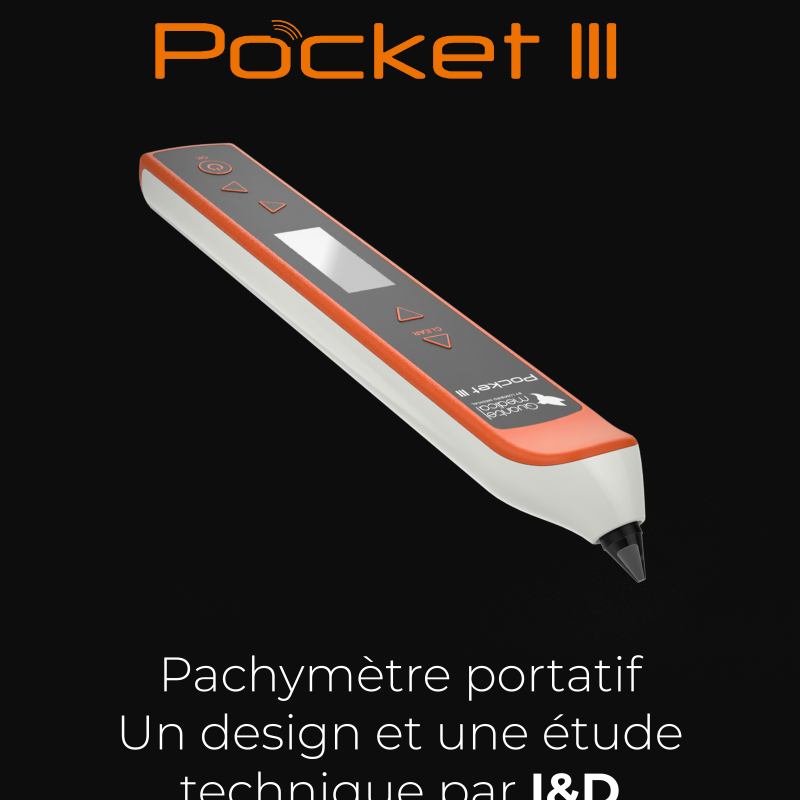 Pocket III, nouveau pachymètre portable dessiné par i&D, bureau d'étude et agence de design produit clermontoise